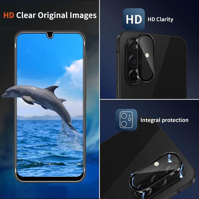 Detalle de LiiLaa Displayschutz aus gehärtetem Glas & Kameraschutzfolie für Samsung Galaxy A26 5G (2 Stück) – 9H, bläschenfrei