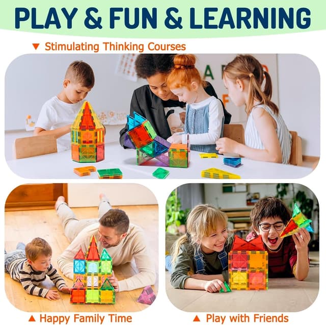 Thumbnail 5 de EchoPlan Magnetic Tiles 130pcs 🧩