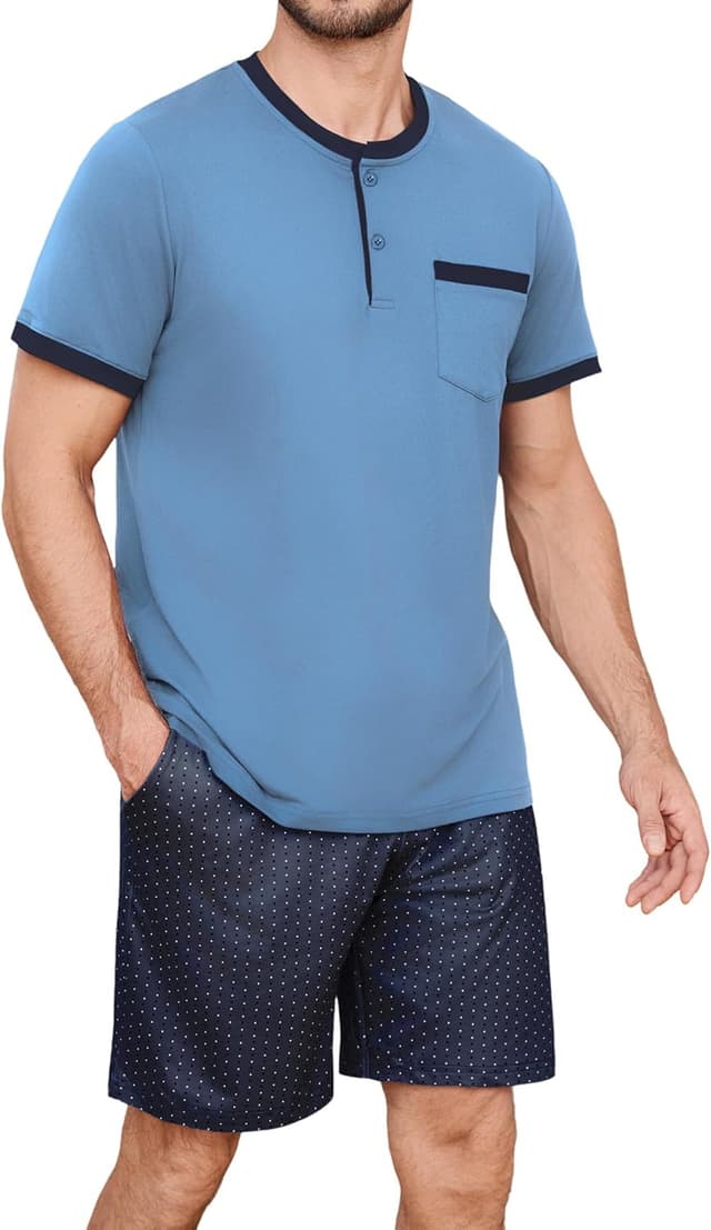 Thumbnail 3 de Jahetuul Pijama Hombre Verano Manga Corta