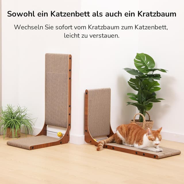 Detalle 1 de FUKUMARU Kratzbrett 68 cm L‑Form für Katzen