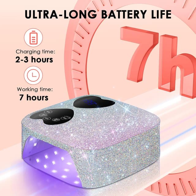Detalle de HUITINE 80W Cordless UV LED Nail Lamp