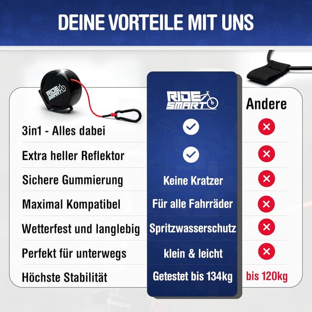 Thumbnail 5 de Fahrrad Abschleppseil Kinder 3in1 Set 2 m