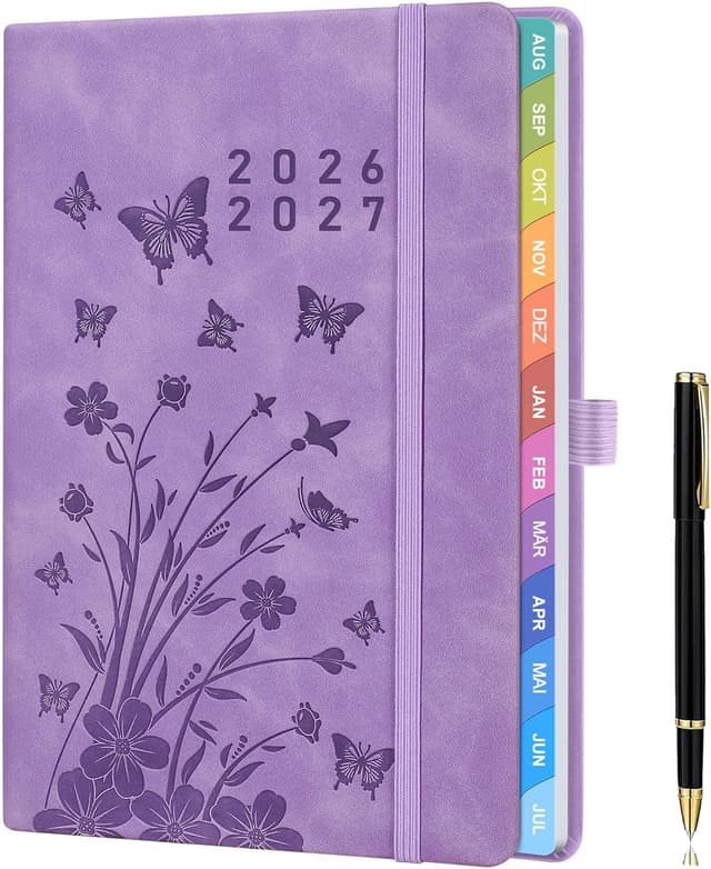 Detalle de Kalender 2026 A5 Wochenkalender Lavendel