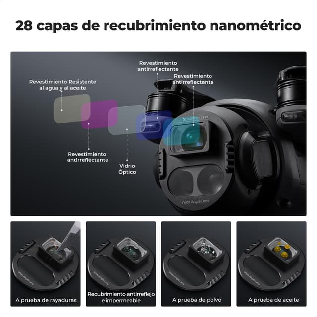 Detalle 2 de K&F CONCEPT Gran Angular para DJI Mavic 4 Pro