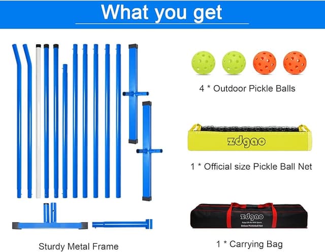Thumbnail 4 de Zdgao 22FT Pickleball Net for Driveway