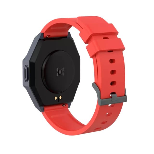 Detalle de Canyon Otto SW-86 smartwatch rojo con IP68, notificaciones y hasta 7 días