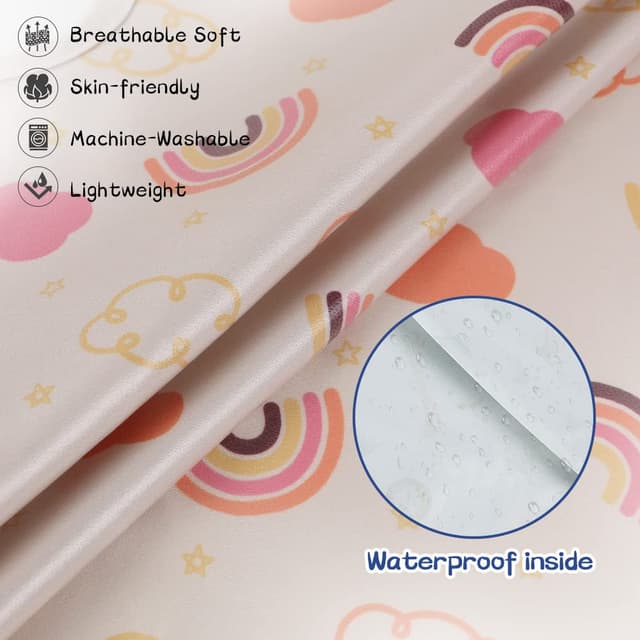 Thumbnail 4 de Vicloon Lätzchen mit Ärmeln Regenbogen