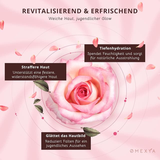 Detalle de Rosa Damascena Spray d’eau de rose tonique naturel (hydrolat) sans additifs – 200 ml