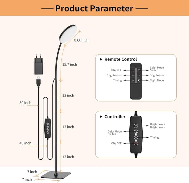 Thumbnail 6 de Mojimdo LED Floor Lamp 3‑colour 5‑level