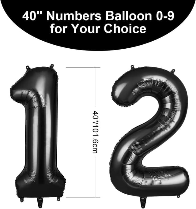 Thumbnail 1 de 40 Inch OFFCUP Number 12 helium balloon