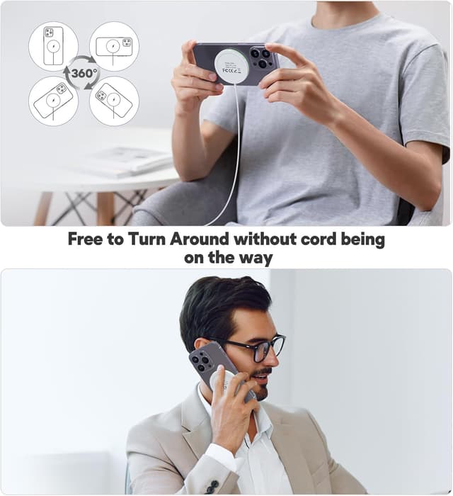 Detalle de Magnetic Wireless Charger 15W fast charger pad