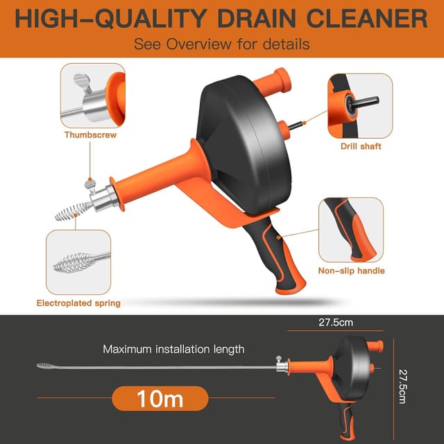Thumbnail 5 de Drain Snake 10M with Drill Attachment