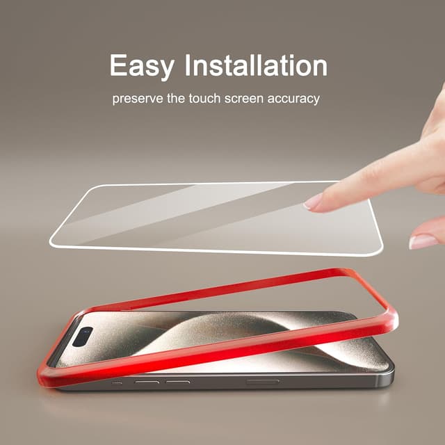 Detalle 2 de Ailun 3-Pack Screen Protector + 3-Pack Camera Lens Protectors for iPhone 15 (6.1-inch) tempered glass