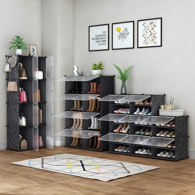Detalle 2 de HOMIDEC 8-Tier Shoe Storage Cabinet for 32 Pairs