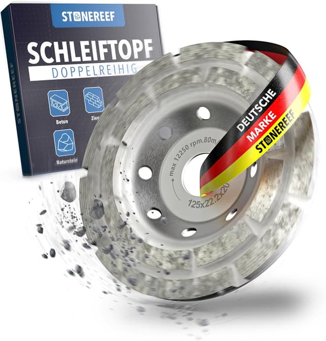 Thumbnail 6 de Betonschleifer mit 125-mm-Schleiftopf (125×22,2×20) für Betonfräse/Estrichschleifen