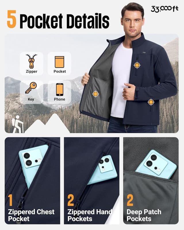 Thumbnail 3 de 33,000ft Mens Waterproof Jacket 8000mm