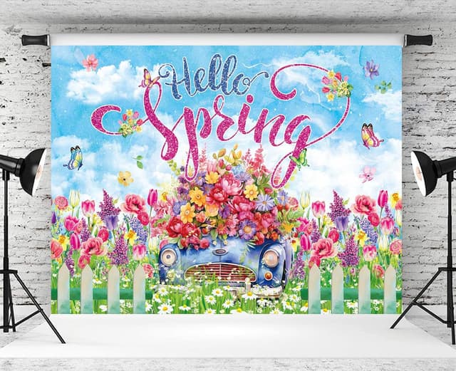 Detalle 1 de Fotohintergrund Hello Spring 2,1 m x 1,5 m