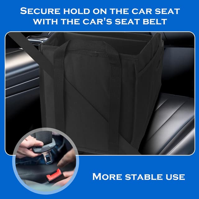 Detalle 2 de ACOMTUO Organisateur Voiture 46x27x25 cm pour enfant : rangement de coffre avec séparateurs et poignées