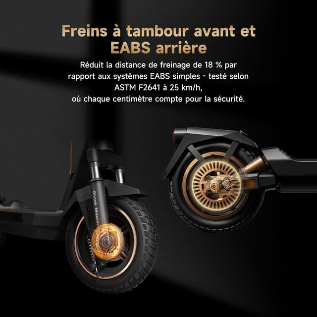 Detalle de NAVEE GT3 – Trottinette électrique adulte jusqu’à 75 km, moteur 700 W/1000 W et Apple Find My