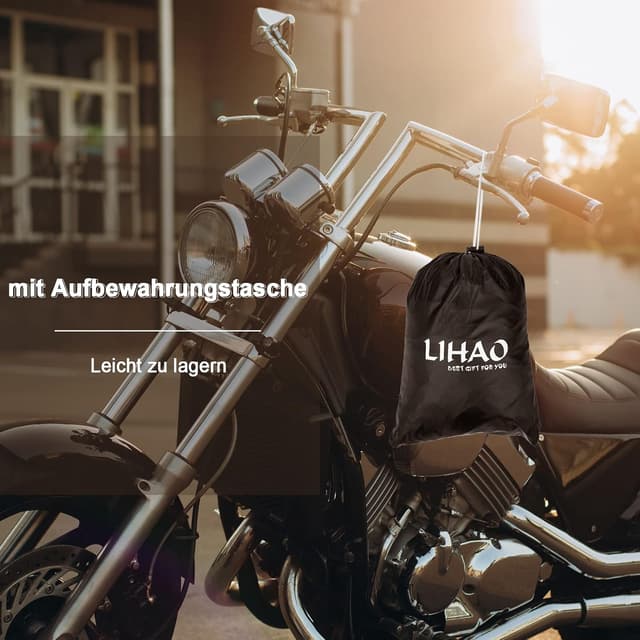 Thumbnail 6 de LIHAO Motorradabdeckung (Abdeckplane) 245 × 105 × 125 cm – winterfest, wasserdicht & UV-geschützt