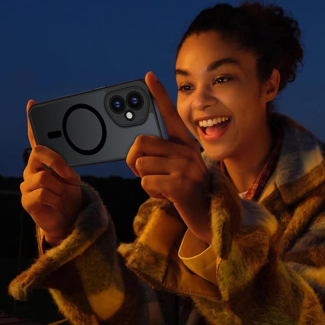 Thumbnail 6 de XTCASE Coque magnétique pour Honor 400 5G compatible MagSafe – dos mat translucide noir avec bumper TPU anti-chocs