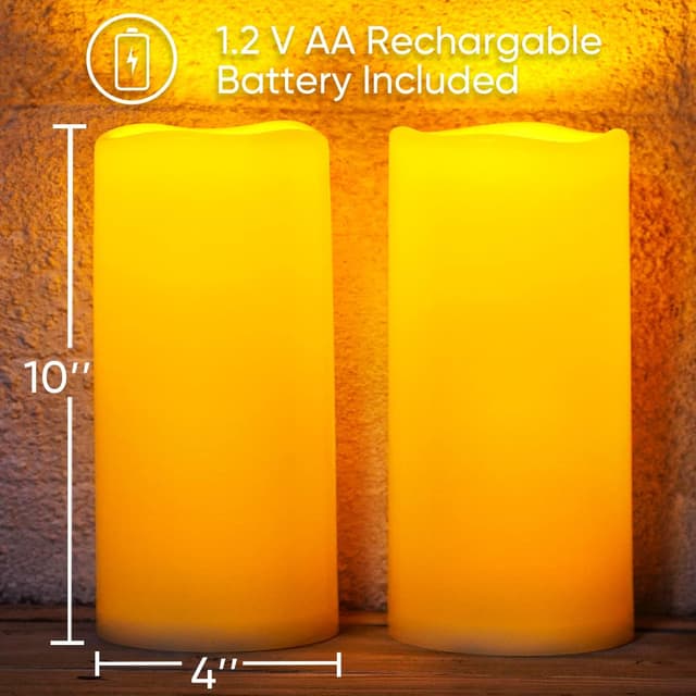 Thumbnail 5 de Homemory 4" x 10" Solar Outdoor Candle set