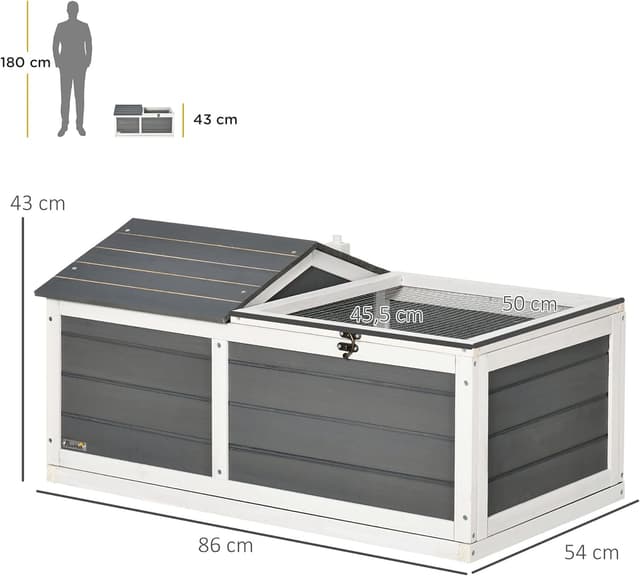 Thumbnail 6 de PawHut Maison enclos tortue 86 x 54 x 43 cm