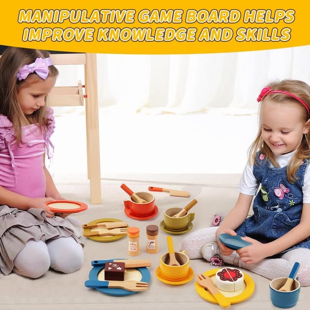 Thumbnail 6 de Aolso Cocina Juguete Madera Infantil 30 piezas