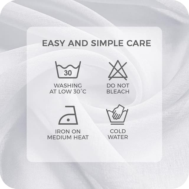 Thumbnail 7 de MRTREES Cortina Translucida Moderna 2 Paneles Blanco 🏡