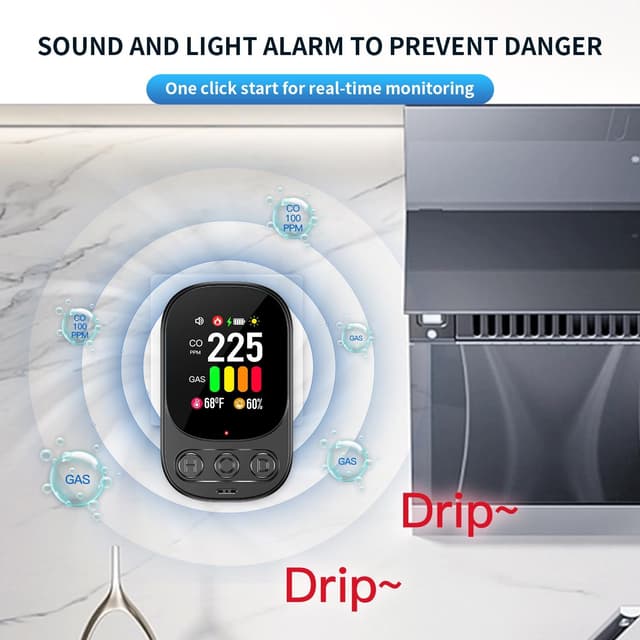 Thumbnail 3 de Gedsffati HD08-G Rilevatore gas e monossido di carbonio per casa 🏠