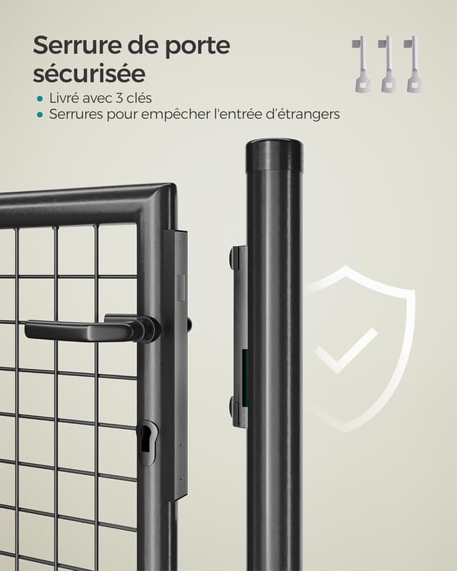 Detalle 2 de Portillon jardin SONGMICS GGD150A01 106 x 100