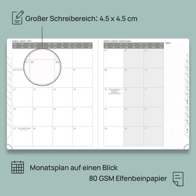 Thumbnail 3 de POPRUN Kalender 2025–2026 A4 Wochenplaner
