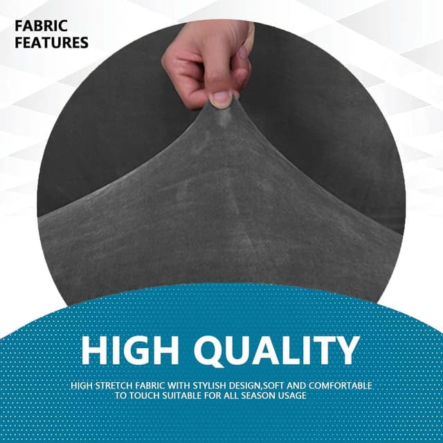 Detalle 2 de YSTELLAA housse de canapé en velours extensible 2 places universelle avec accoudoirs – gris