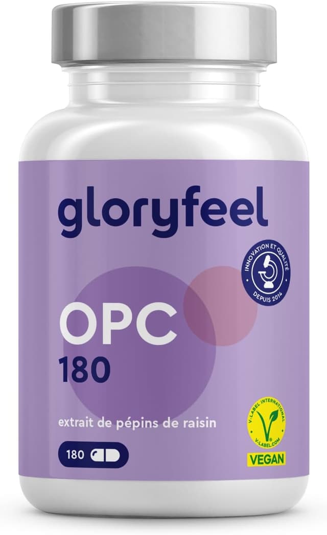 Detalle de OPC 95 % Extrait de pépins de raisin, 180 capsules