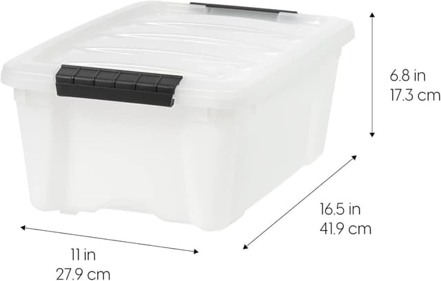Thumbnail 1 de IRIS USA 13 QT Plastic Storage Box Pearl