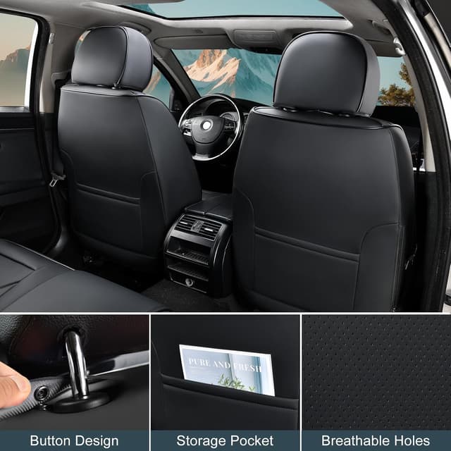 Thumbnail 2 de TIEHESYT Leather Car Seat Covers Set