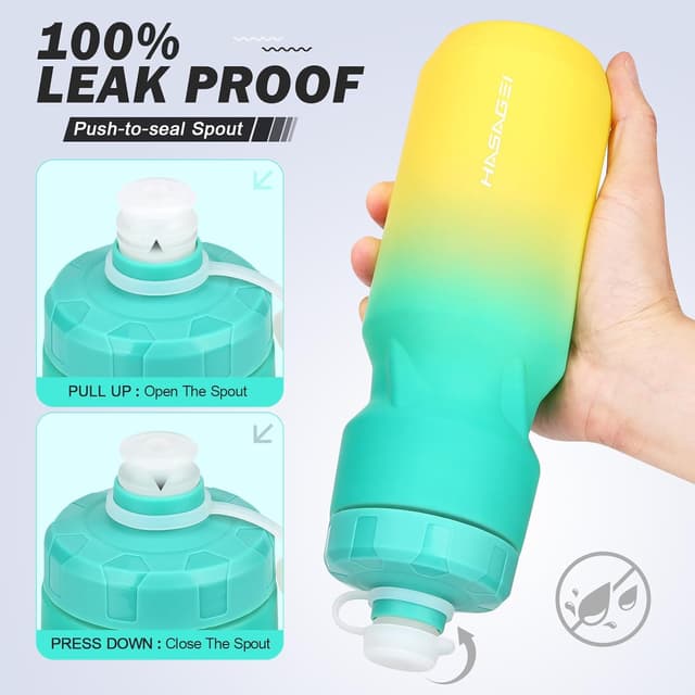 Detalle de Bike water bottle holder 24 oz, leak-proof