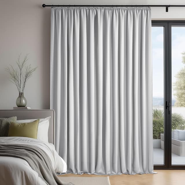 Thumbnail 1 de Deconovo 300x220 Rideau occultant blanc pâle