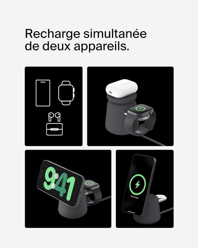 Thumbnail 2 de Belkin BoostCharge Pro Station 2-en-1 Qi2