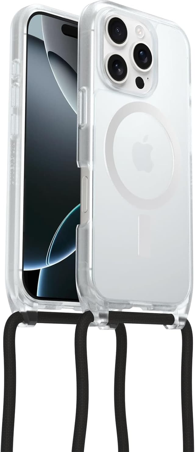 Thumbnail 6 de OtterBox React Necklace avec MagSafe pour iPhone 15 Pro (coque ultra-fine + collier réglable amovible, Stardust)