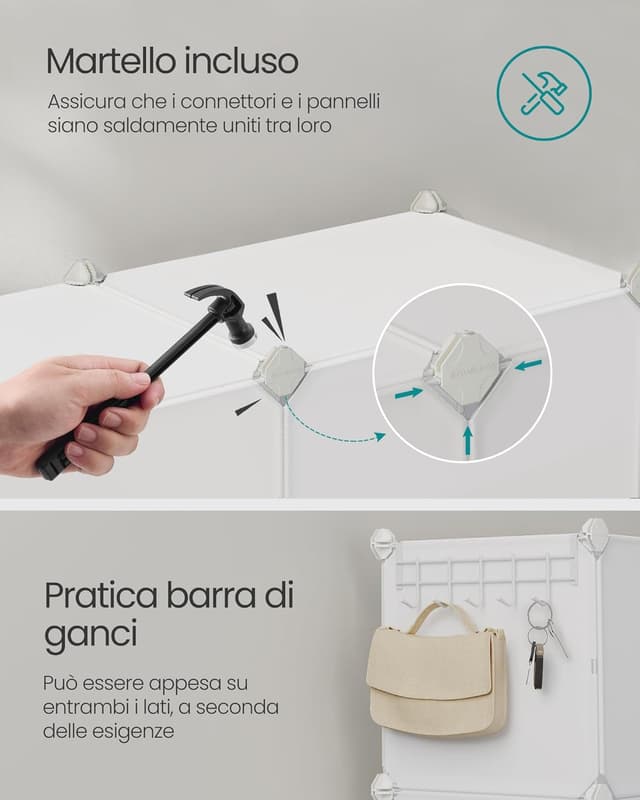 Thumbnail 6 de SONGMICS Scarpiera modulare bianco nuvola LPC035W02 da 10 scomparti (fino a 40 paia)