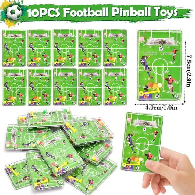 Detalle 2 de Fußball Mitgebsel Kindergeburtstag Junge Party-Set: Flipperspiel, Luftballons, Beutel & mehr