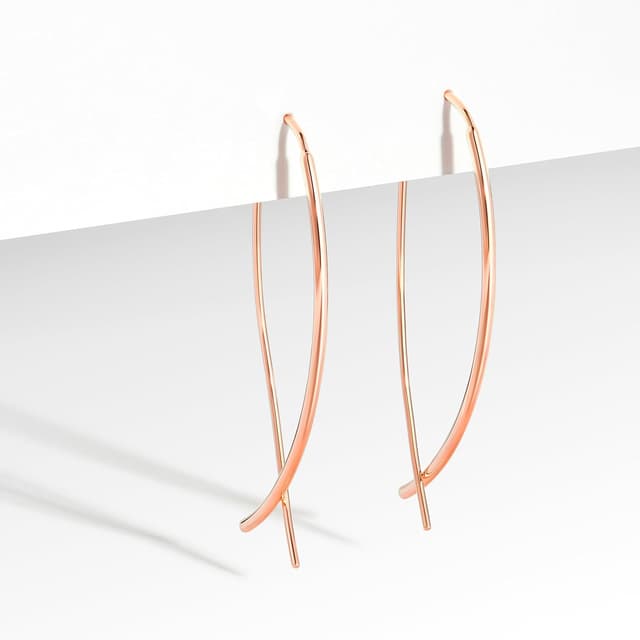 Thumbnail 3 de Amazon Essentials 14k Rose Gold Plated Threader Earrings
