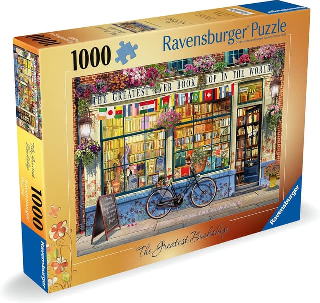Detalle 2 de Ravensburger The Greatest Bookshop 1000 Piece Jigsaw Puzzle (Age 12+)