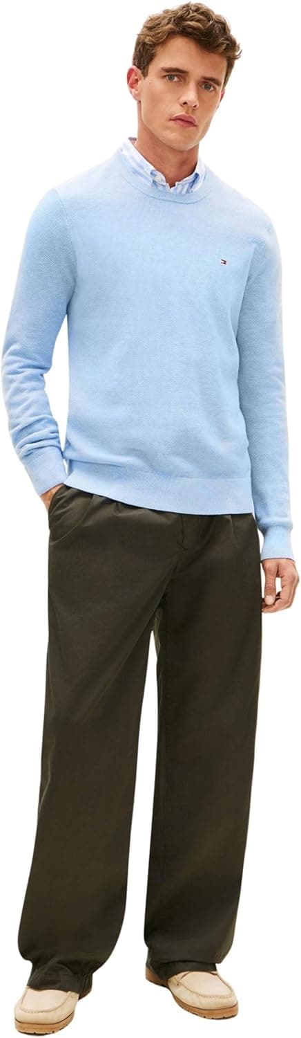 Detalle de Tommy Hilfiger Essential Structure maglione uomo con girocollo