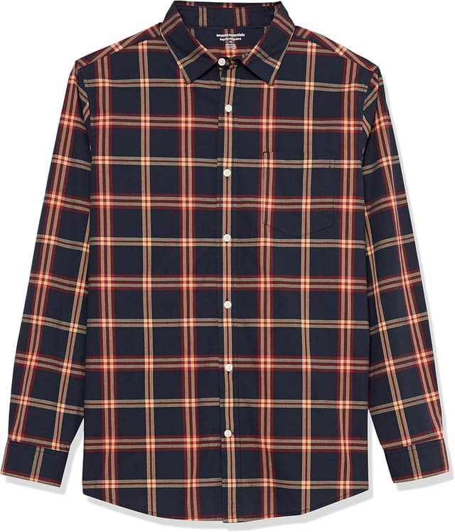 Detalle 2 de Amazon Essentials Men’s Long-Sleeve Slim-Fit Stretch Poplin Shirt