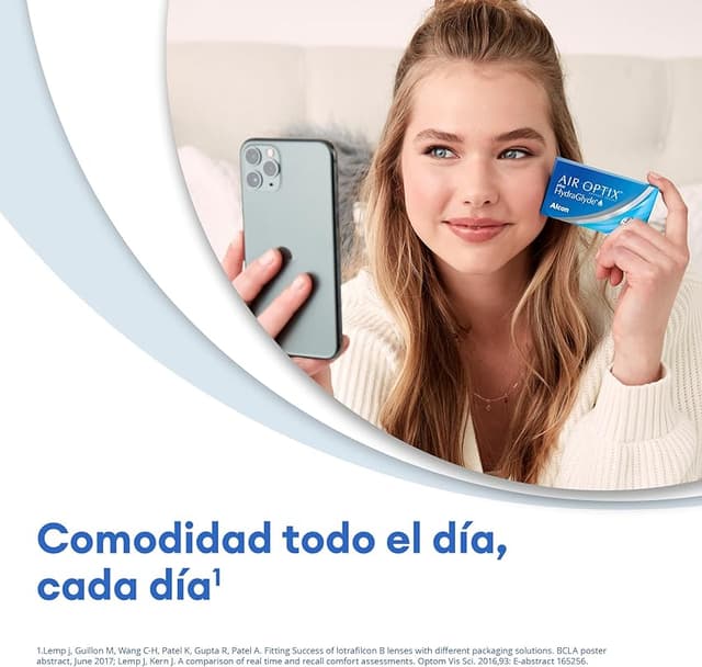 Detalle de Air Optix plus HydraGlyde -3,5 Diopt lentes mensuales Pack 6