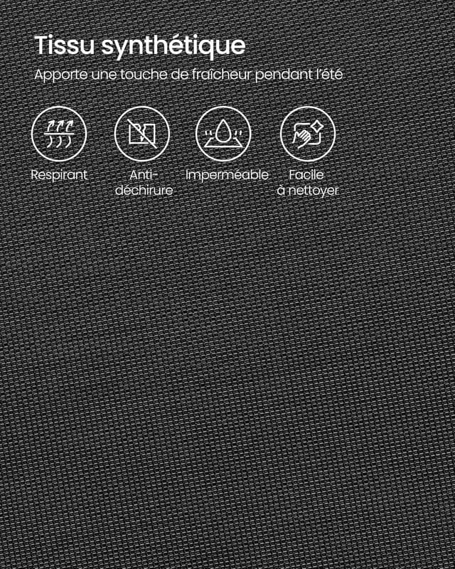 Thumbnail 6 de SONGMICS Chaise de jardin pliable lot de 2, dossier réglable 8 positions jusqu’à 150 kg (GCB29BK) – noir