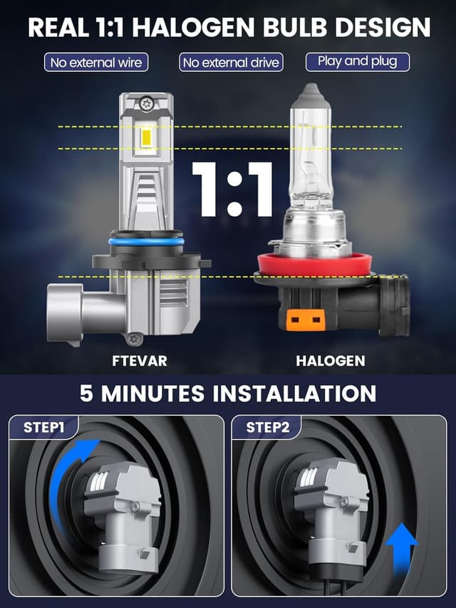 Detalle 1 de FTEVAR 9005 9006 fog light combo, 4-pack