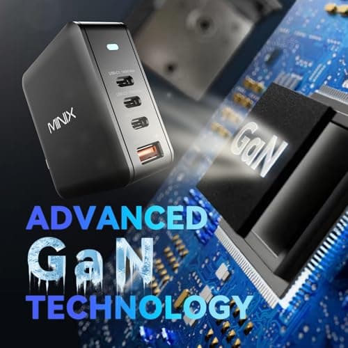 Thumbnail 8 de MINIX Cargador GaN II USB-C 165W ⚡, 4 puertos para MacBook y más